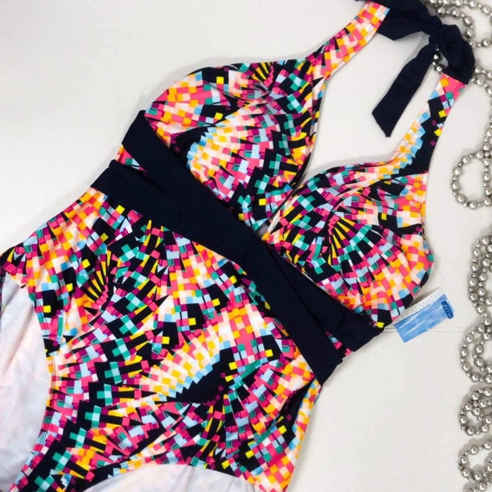 Clean Water Plus Size One Piece Swimsuit- …